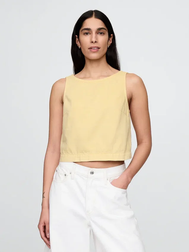 Ultramjuk denim-linne-top
