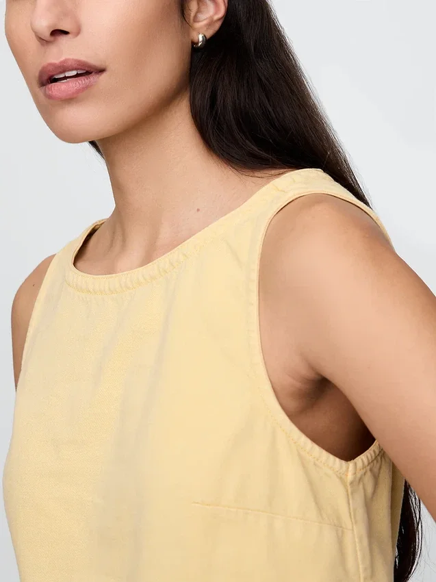 Ultramjuk denim-linne-top