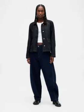 Ultramjuk denimjacka i swing-modell