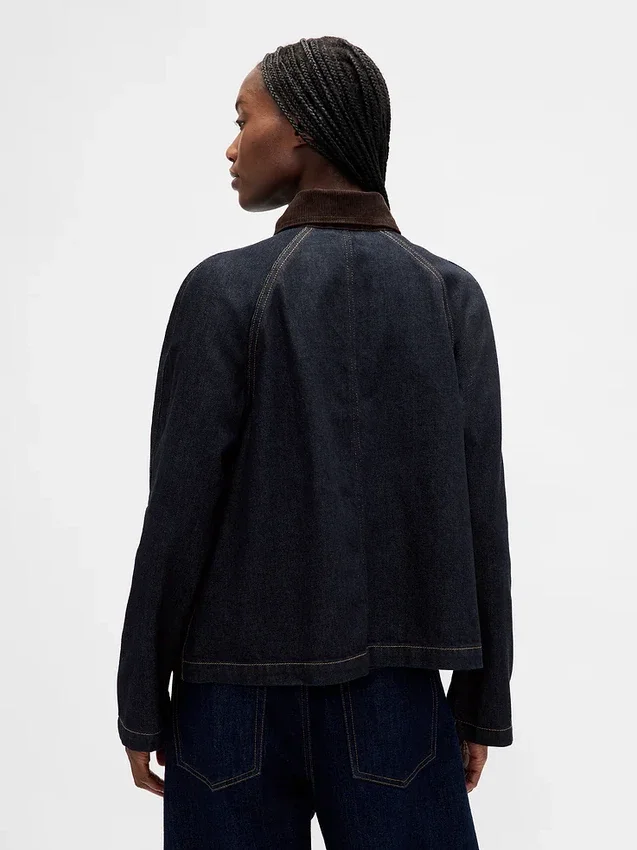Ultramjuk denimjacka i swing-modell