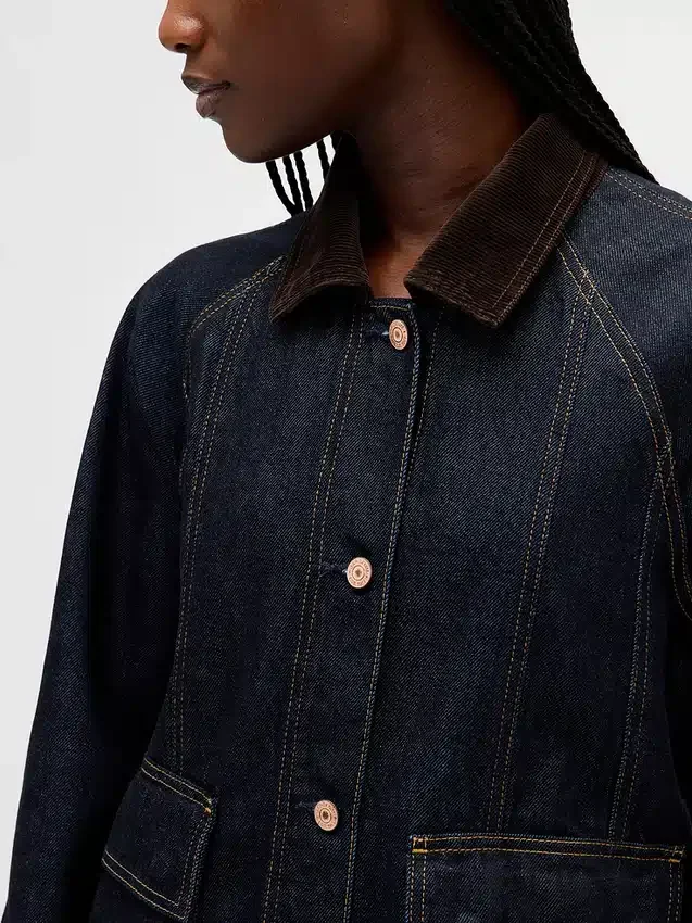 Ultramjuk denimjacka i swing-modell