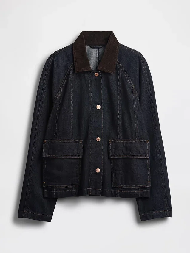 Ultramjuk denimjacka i swing-modell