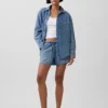 Ultramjuk denimskjorta i oversized-modell