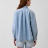 Ultramjuk denimskjorta i oversized-modell