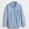 Ultramjuk denimskjorta i oversized-modell