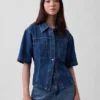 Ultramjuk denimskjorta med fickor