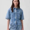 Ultramjuk denimskjorta med fickor
