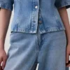 Ultramjuk denimskjorta med fickor