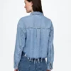 Ultramjuk kort jeansjacka i Icon-denim