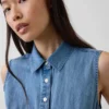 Ultramjuk maxikjolklänning i denim