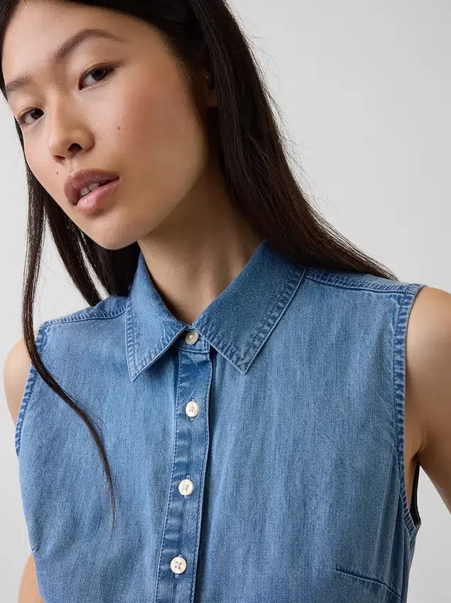 Ultramjuk maxikjolklänning i denim