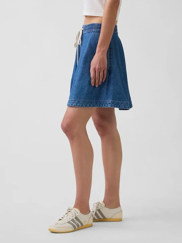 Ultramjuk minikjol i denim