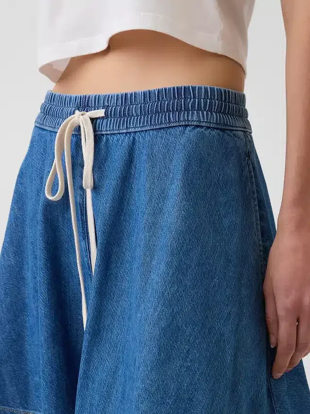 Ultramjuk minikjol i denim