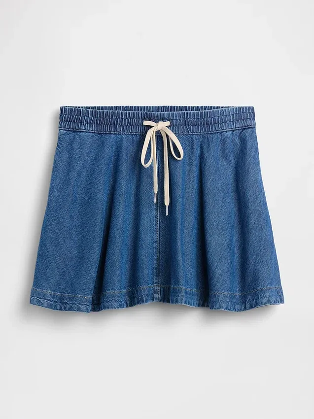 Ultramjuk minikjol i denim