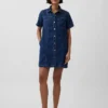 Ultramjuk minikjolklänning i denim