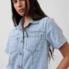 Ultramjuk minikjolklänning i denim