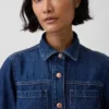 Ultramjuk minikjolklänning i denim