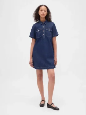 Ultramjuk miniklänning i denim