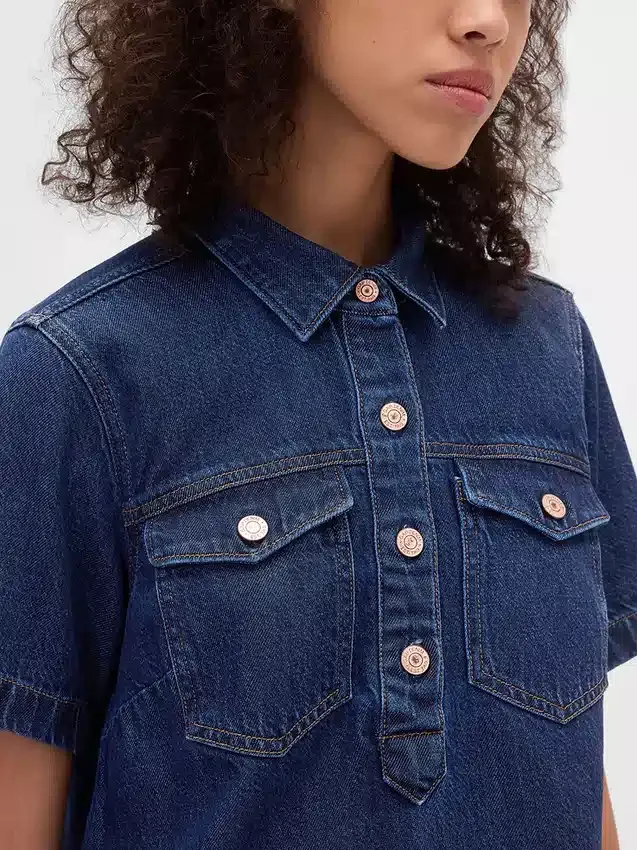Ultramjuk miniklänning i denim