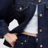 Ultramjuk, oversized ikonisk denimjacka med ballongärmar