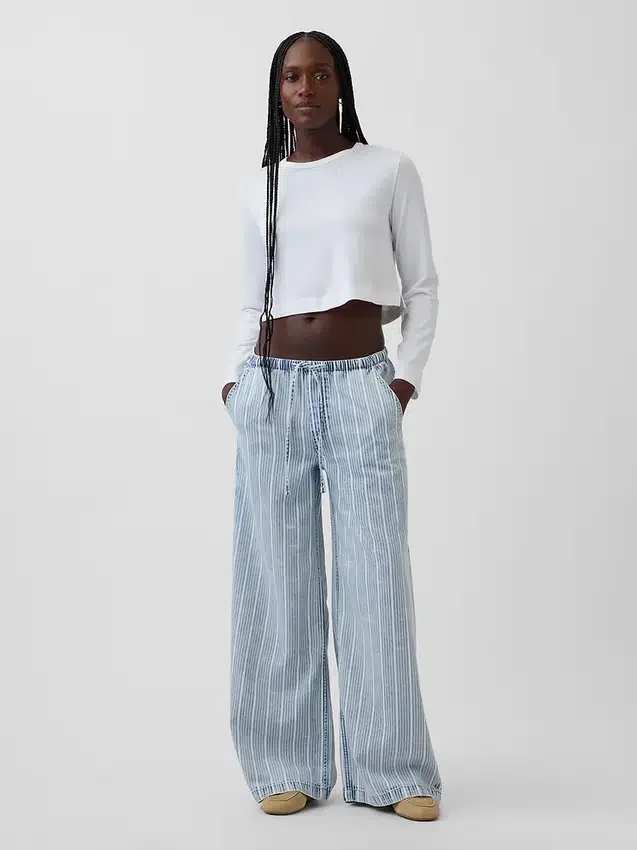 Ultramjuka, avslappnade baggy-Jeans med medelhög midja