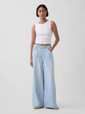 Ultramjuka, avslappnade baggy-Jeans med medelhög midja
