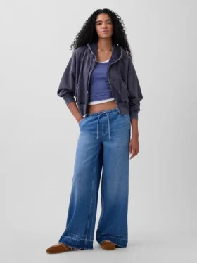 Ultramjuka, avslappnade baggy-Jeans med medelhög midja
