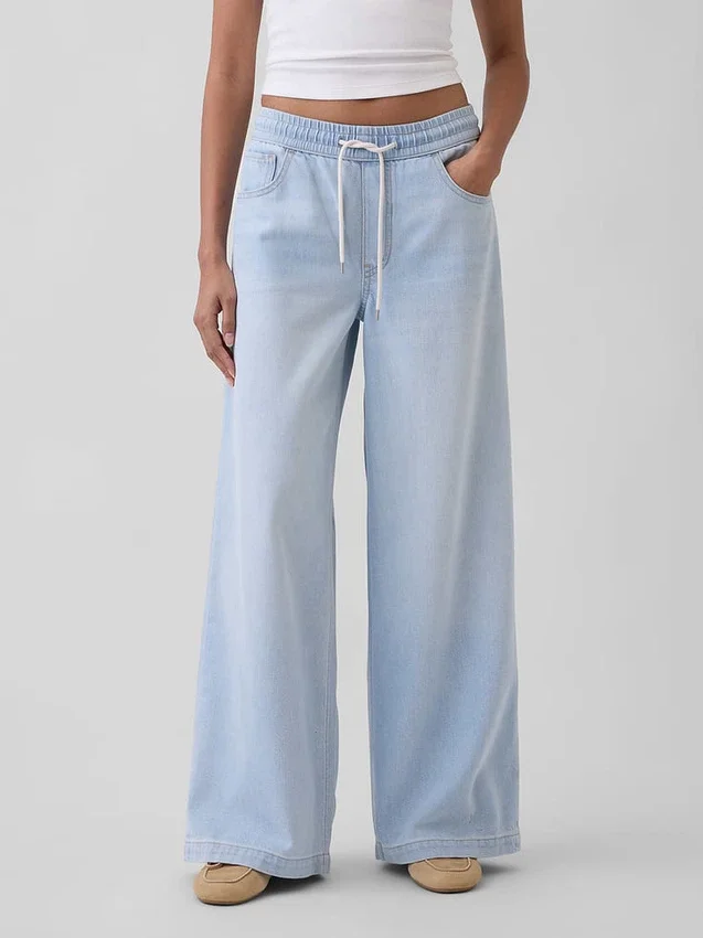 Ultramjuka, avslappnade baggy-Jeans med medelhög midja
