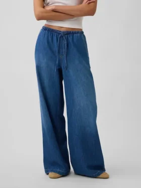 Ultramjuka, avslappnade baggy-Jeans med medelhög midja