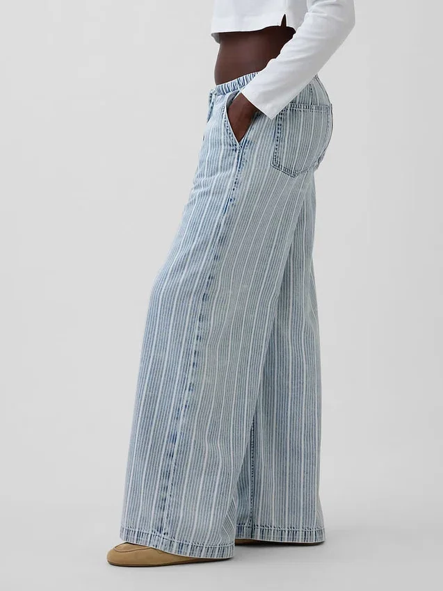 Ultramjuka, avslappnade baggy-Jeans med medelhög midja