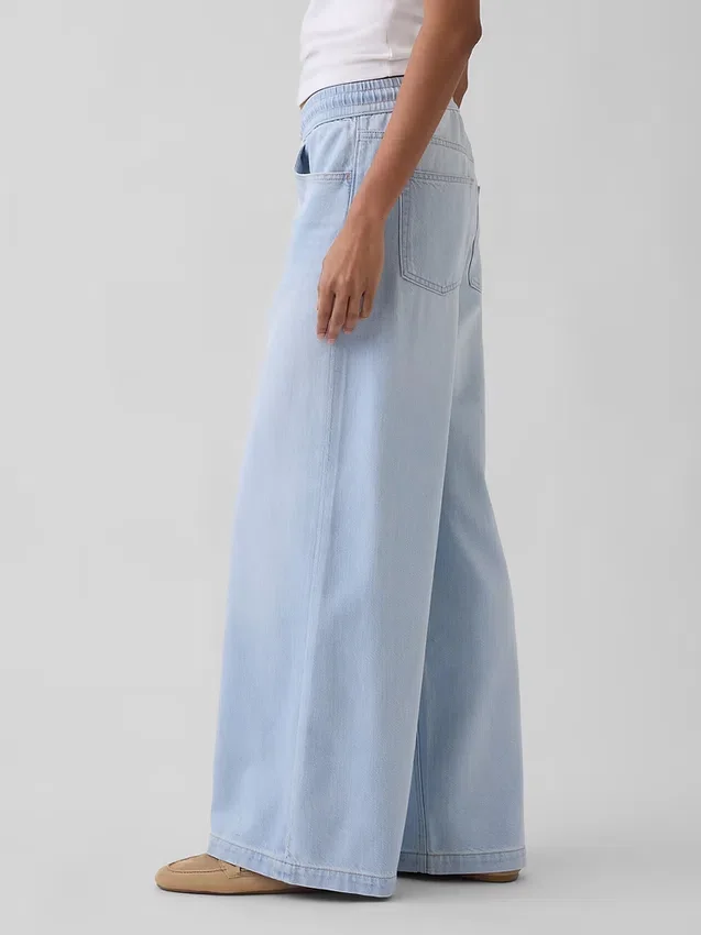 Ultramjuka, avslappnade baggy-Jeans med medelhög midja