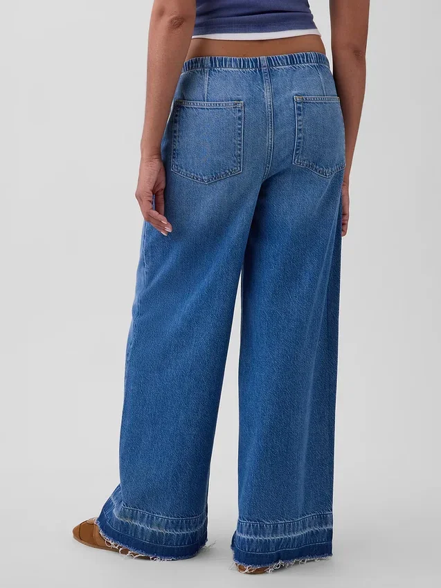 Ultramjuka, avslappnade baggy-Jeans med medelhög midja