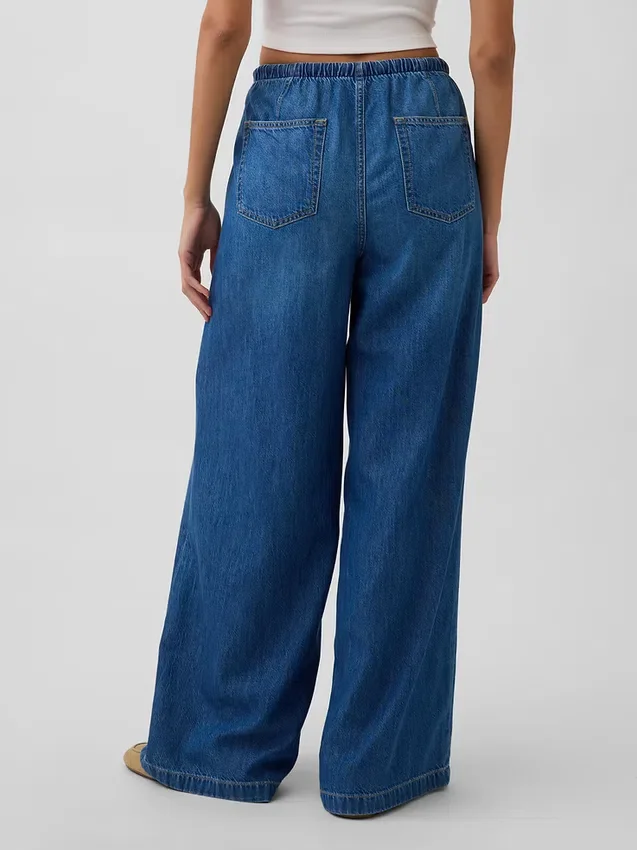 Ultramjuka, avslappnade baggy-Jeans med medelhög midja