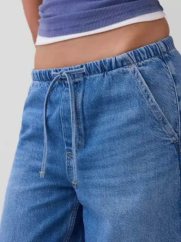 Ultramjuka, avslappnade baggy-Jeans med medelhög midja