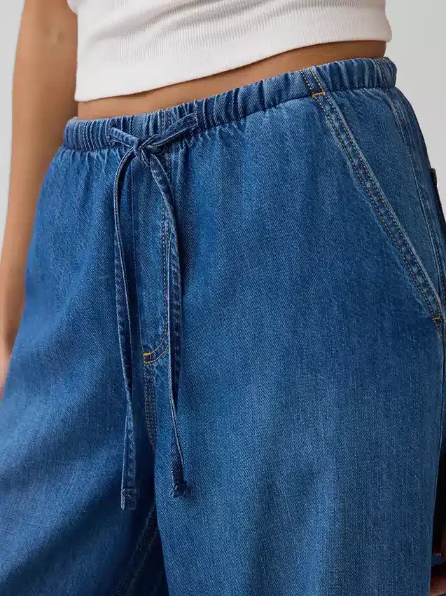 Ultramjuka, avslappnade baggy-Jeans med medelhög midja