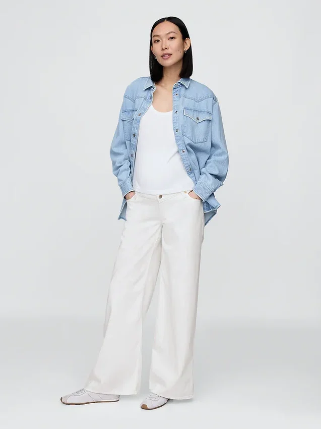 Ultramjuka, baggy jeans för mammakläder