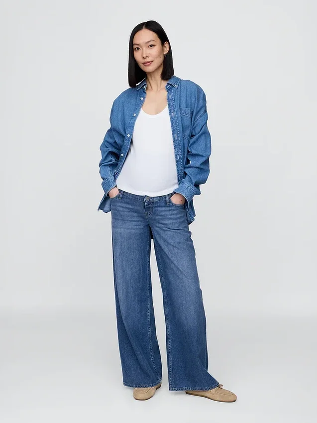 Ultramjuka, baggy jeans för mammakläder
