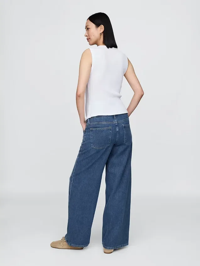 Ultramjuka, baggy jeans för mammakläder