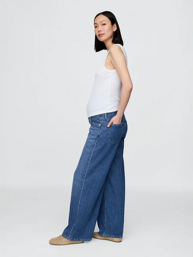 Ultramjuka, baggy jeans för mammakläder