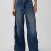 Ultramjuka, baggy Jeans med nitar och medellåg midja
