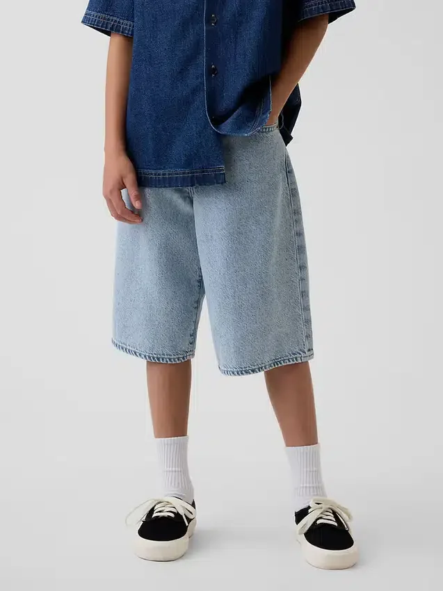 Ultramjuka baggy-shorts i denim för barn