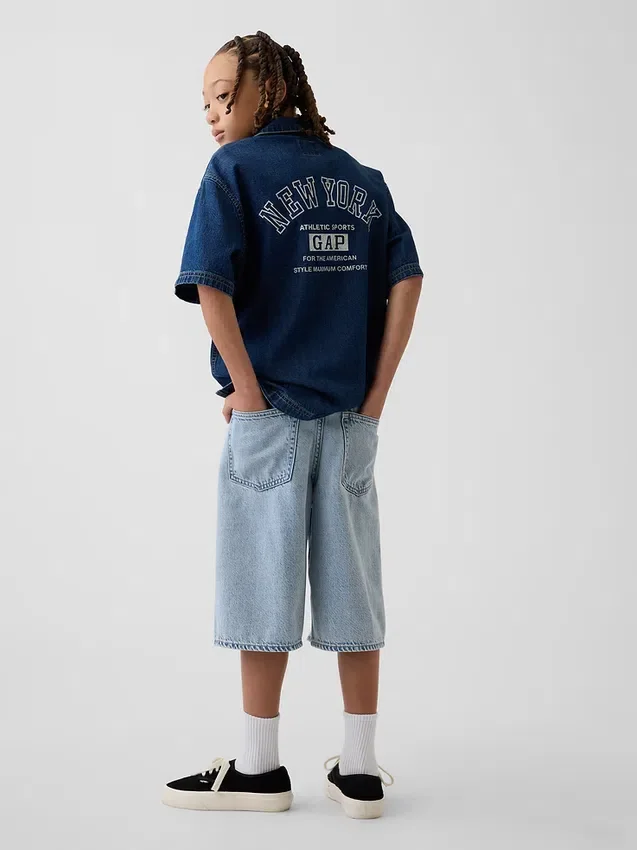 Ultramjuka baggy-shorts i denim för barn