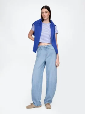 Ultramjuka Barrel-Jeans med hög midja