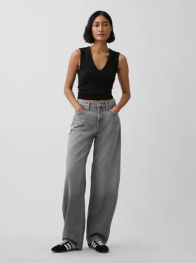 Ultramjuka Barrel-Jeans med hög midja