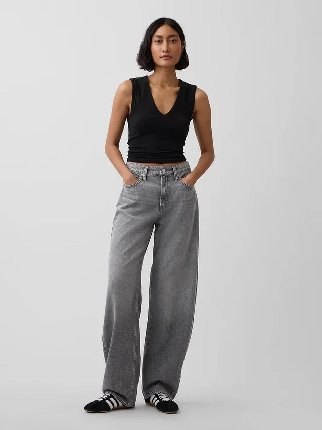 Ultramjuka Barrel-Jeans med hög midja