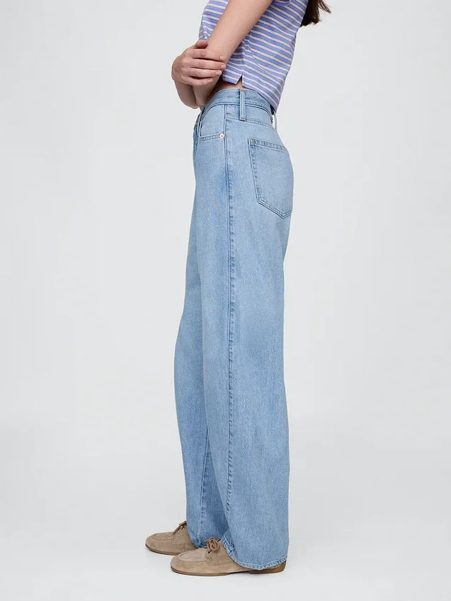 Ultramjuka Barrel-Jeans med hög midja