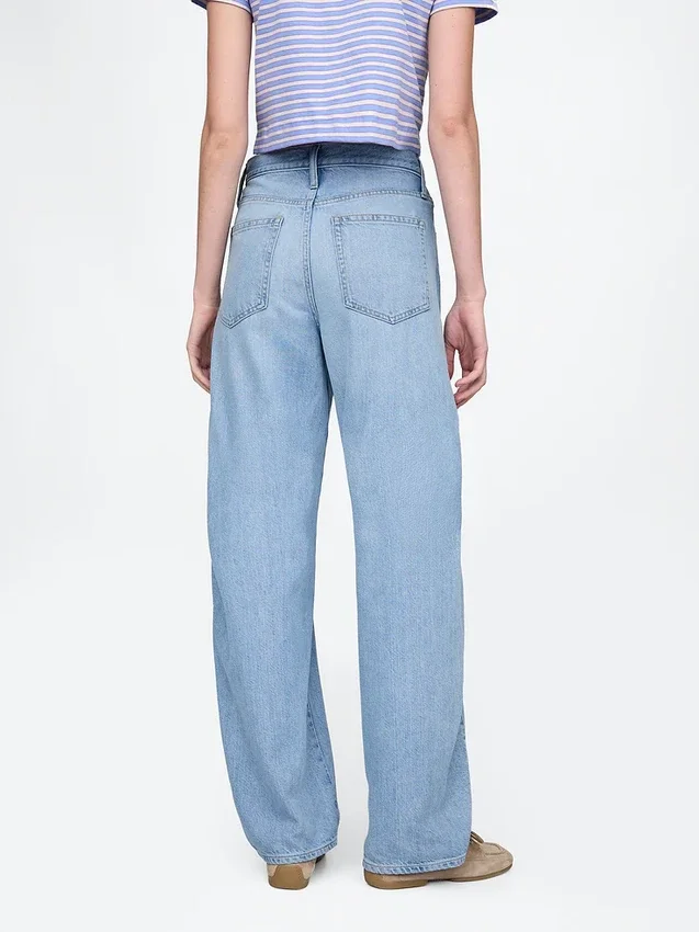 Ultramjuka Barrel-Jeans med hög midja