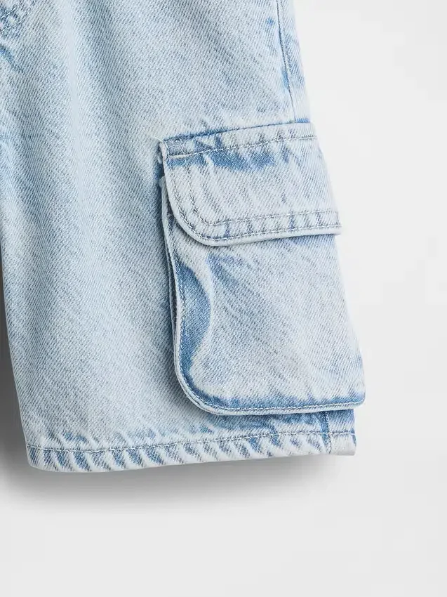 Ultramjuka cargo-shorts i denim för Baby & Småbarn