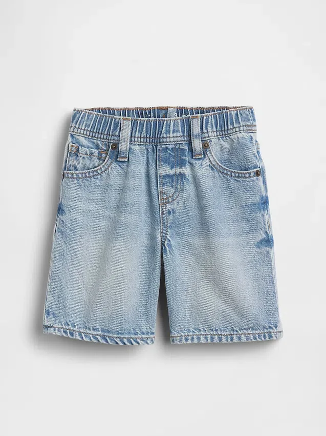 Ultramjuka denimshorts med dragkedja för Baby & Småbarn