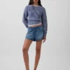 Ultramjuka denimshorts med medelhög midja och dolfinfåll
